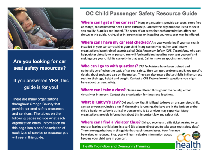 Child Passenger Safety AAP Orange County